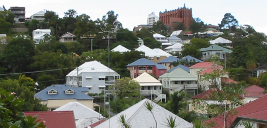 Village homes on a hillside